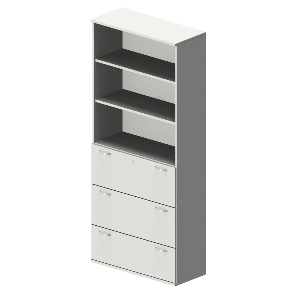 Kombischrank Pro 6 OH - 3 Fächer + 3HR von Geramöbel - Produktbild 10 von 13
