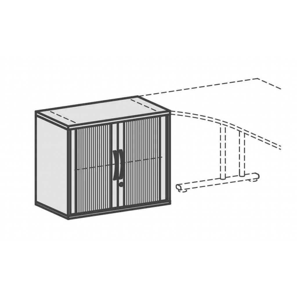 Anstell-Rollladenschrank 2 OH - B 80 cm von Geramöbel - Produktbild 5 von 8