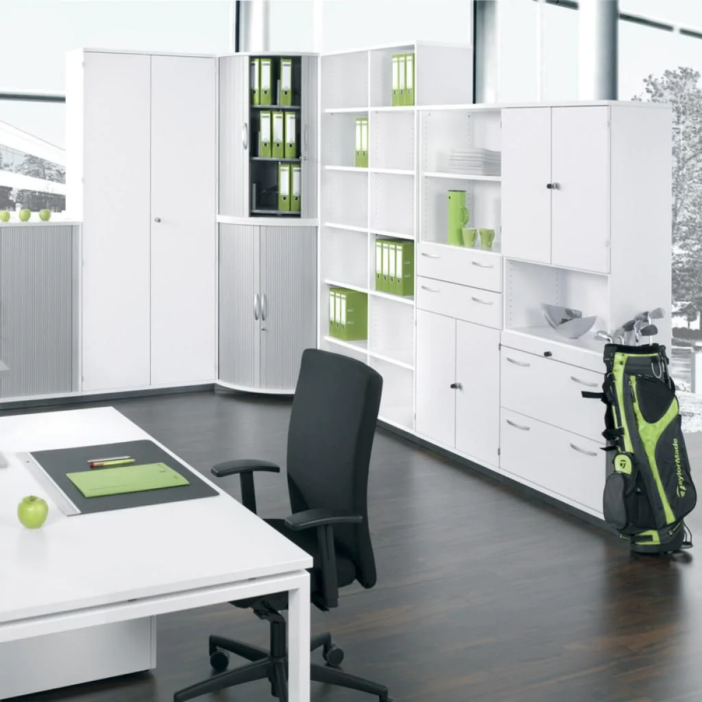 Rollladenschrank Pro 3 OH mit Ordnerrondell  von Geramöbel - Produktbild 9 von 9