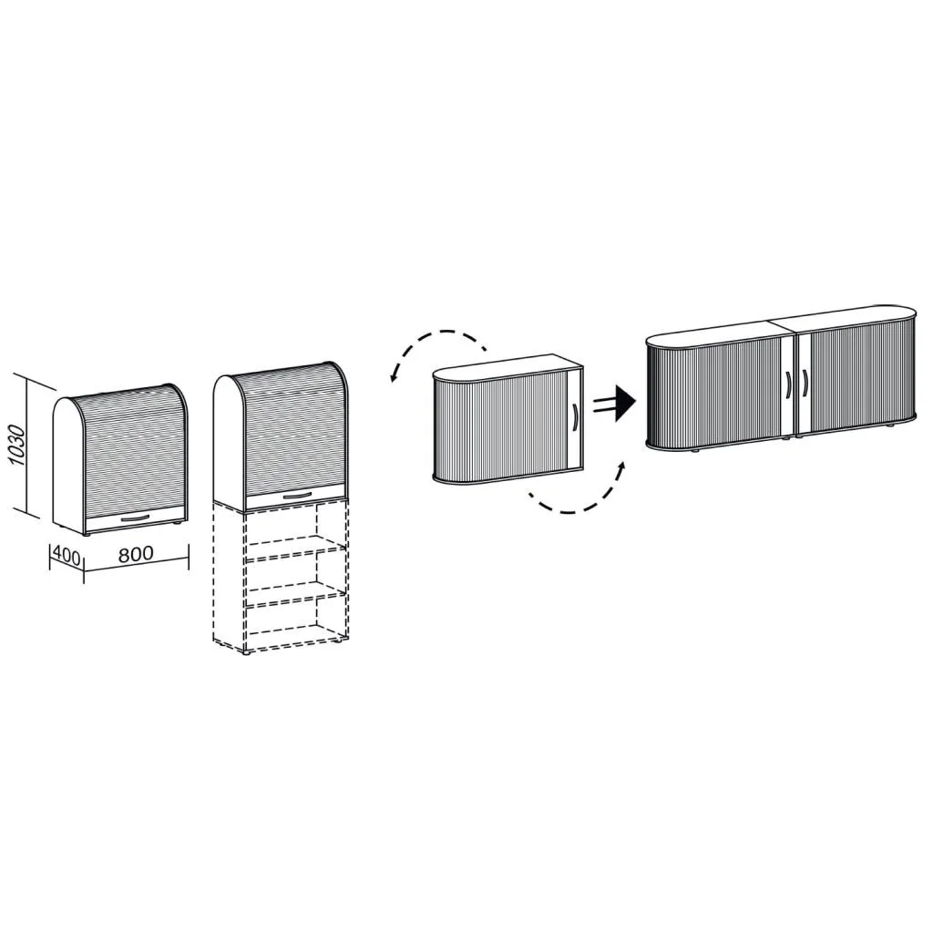 Rollladenschrank Flex 2 OH von Geramöbel - Produktbild 5 von 8