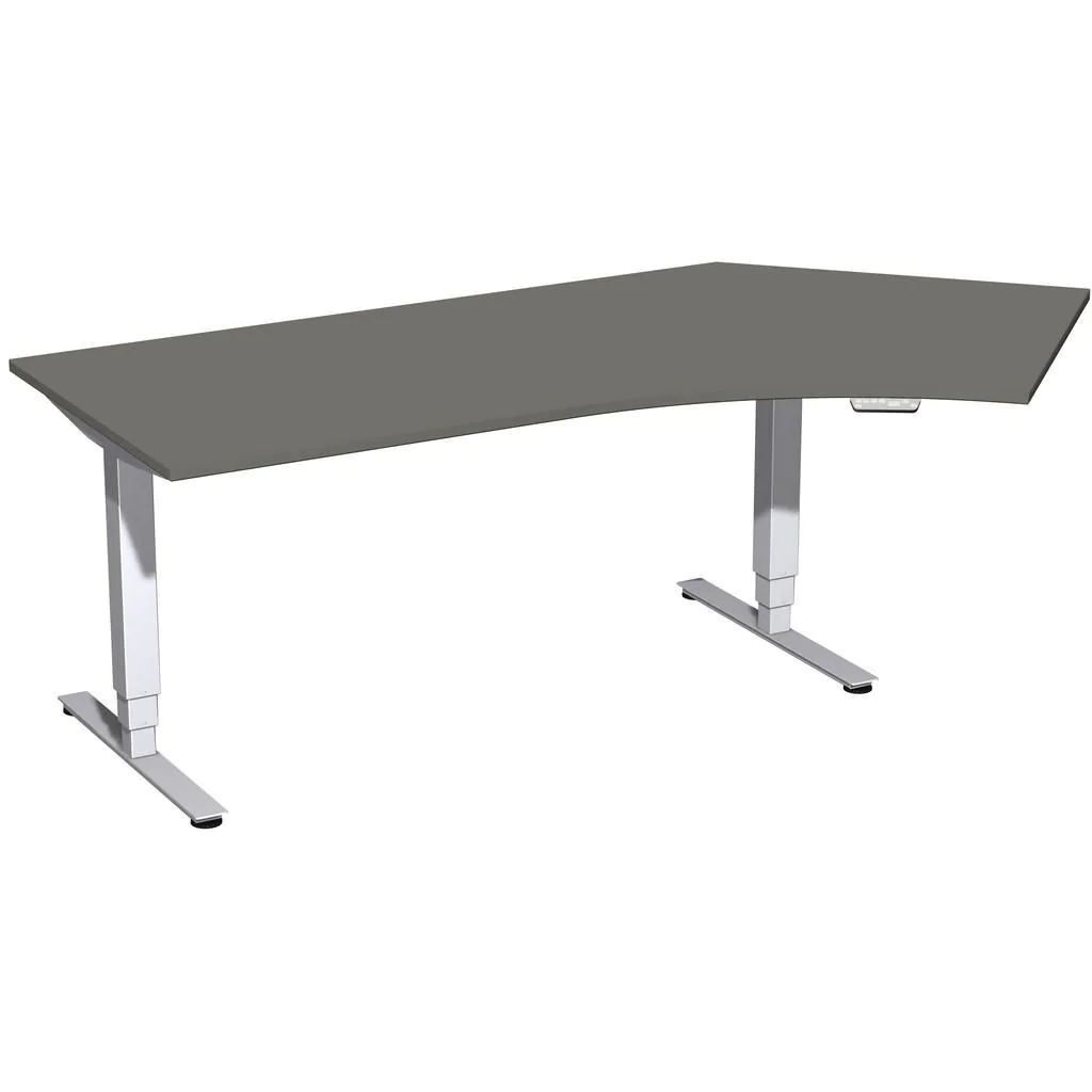 Höhenverstellbarer Schreibtisch Elektro Pro+ Winkelform von Geramöbel - Produktbild 3 von 7