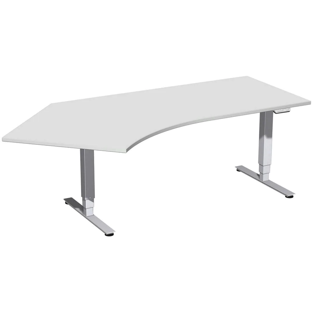 Höhenverstellbarer Schreibtisch Elektro Pro+ Winkelform von Geramöbel - Produktbild 5 von 7