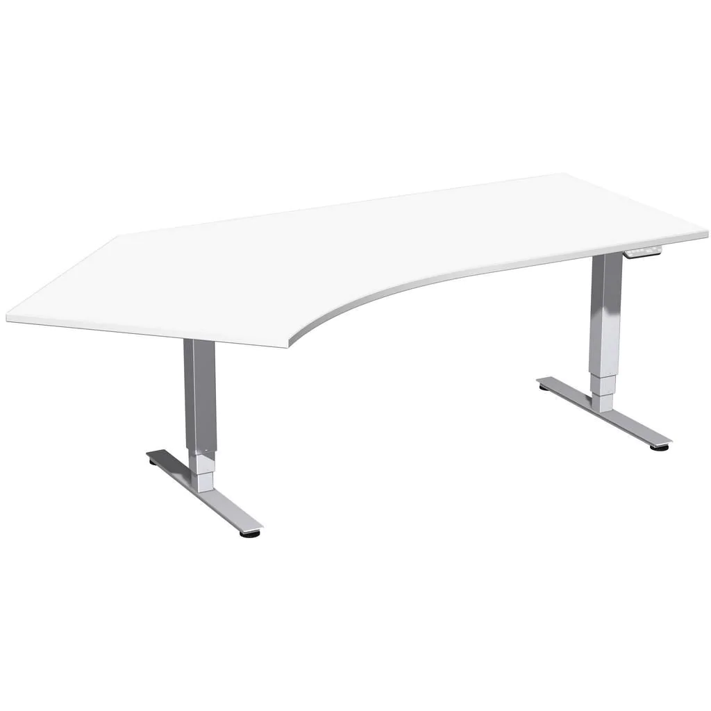 Höhenverstellbarer Schreibtisch Elektro Pro+ Winkelform von Geramöbel - Produktbild 6 von 7