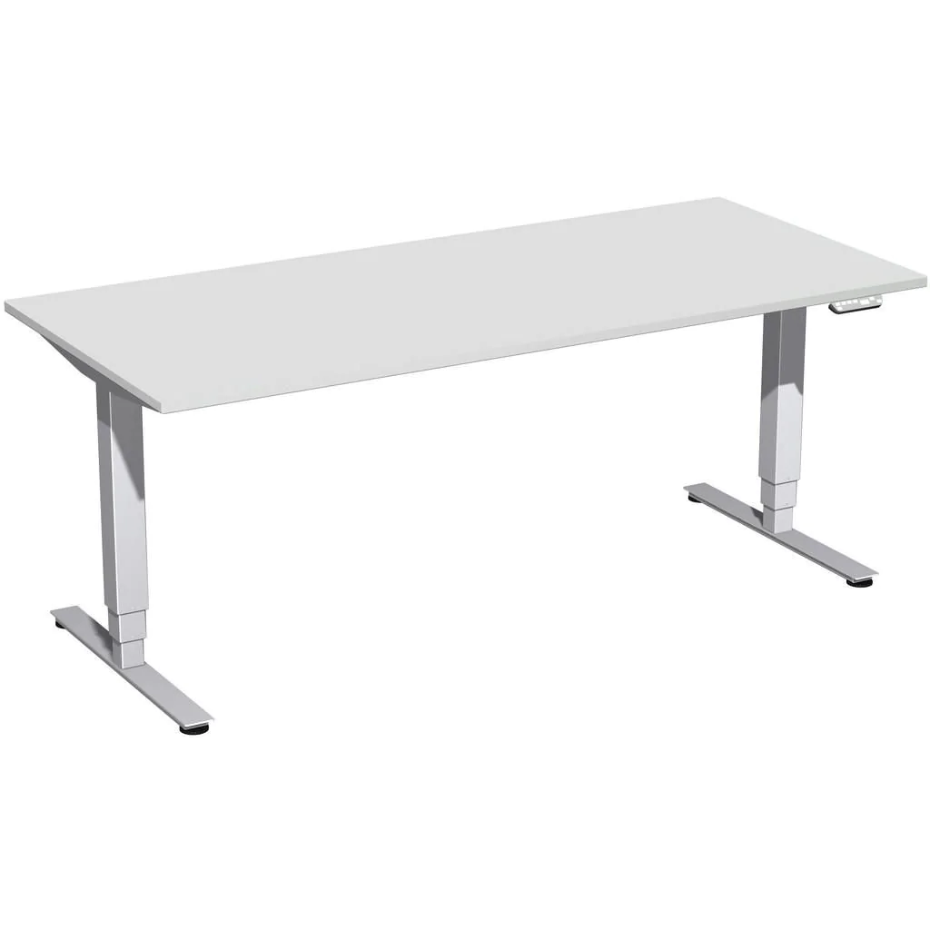 Höhenverstellbarer Schreibtisch Elektro Pro+ Rechteckform von Geramöbel - Produktbild 4 von 8