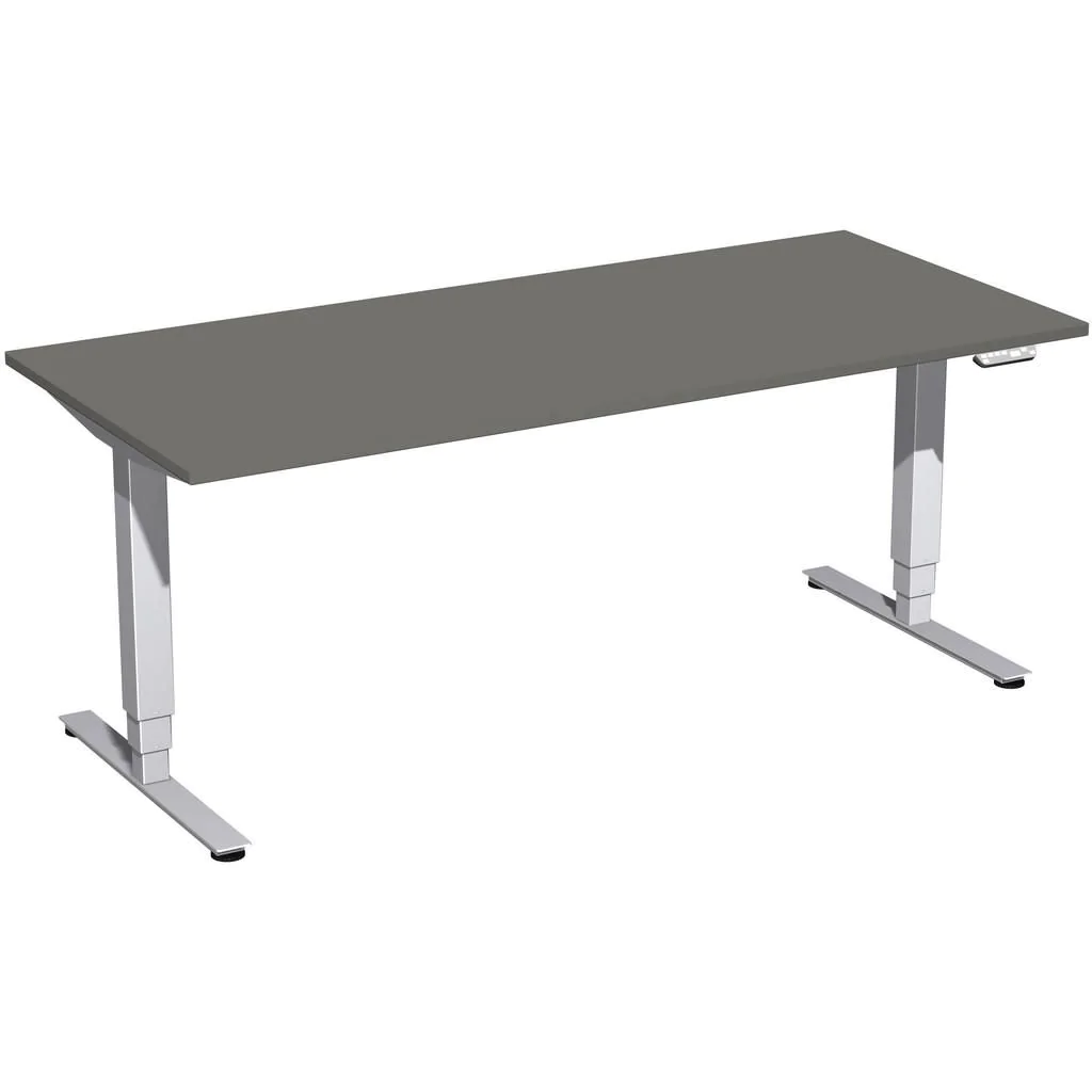 Höhenverstellbarer Schreibtisch Elektro Pro+ Rechteckform von Geramöbel - Produktbild 5 von 8
