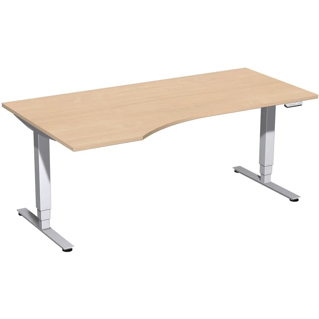 Höhenverstellbarer Schreibtisch Elektro Pro+ Freiform von Geramöbel - Produktbild 2 von 7