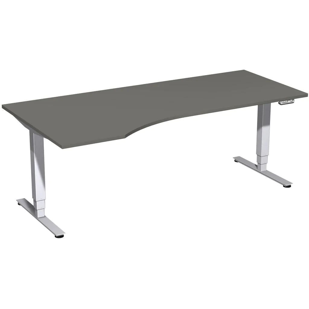 Höhenverstellbarer Schreibtisch Elektro Pro+ Freiform von Geramöbel - Produktbild 3 von 7