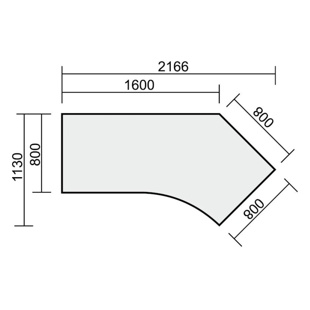 Schreibtisch C-Pro 135° von Geramöbel - Produktbild 7 von 16