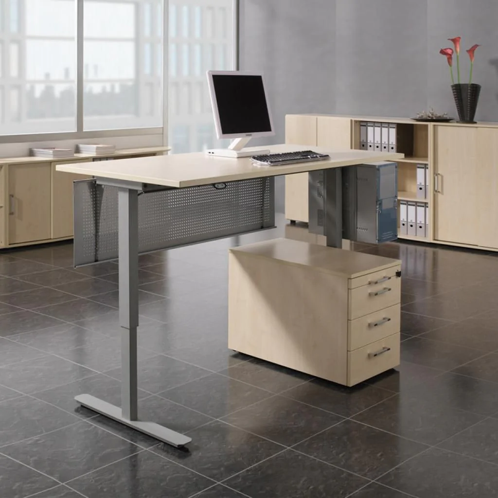 Höhenverstellbarer Schreibtisch Elektro Flex Winkelform von Geramöbel - Produktbild 9 von 9