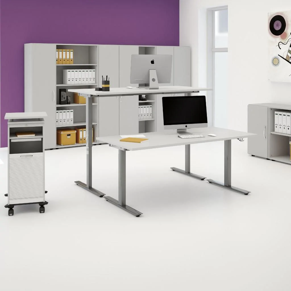 Höhenverstellbarer Schreibtisch Elektro Flex Rechteckform von Geramöbel - Produktbild 11 von 13