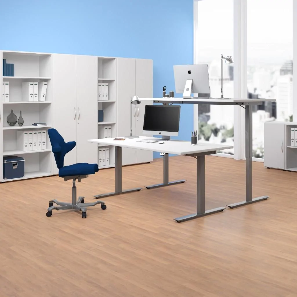 Höhenverstellbarer Schreibtisch Elektro Flex Rechteckform von Geramöbel - Produktbild 10 von 13