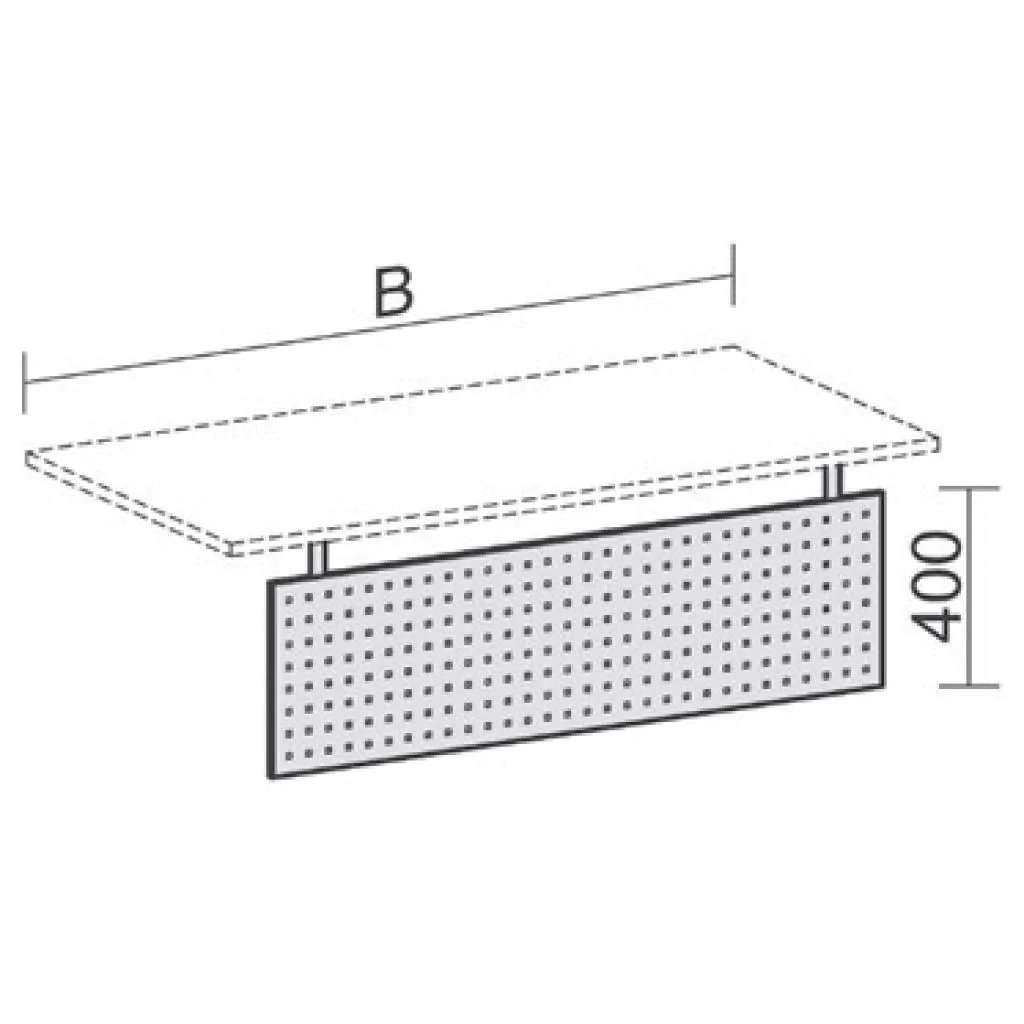 Knieraumblende gelocht 4-Pro - Silber von Geramöbel - Produktbild 1 von 2