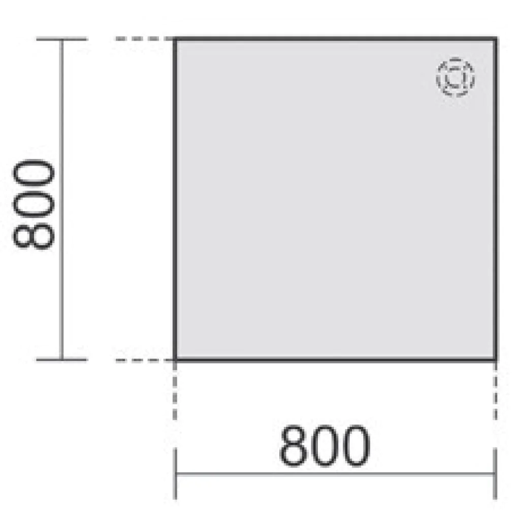 Verkettungsplatte mit Fuß C-Flex 80 x 80 von Geramöbel - Produktbild 7 von 10