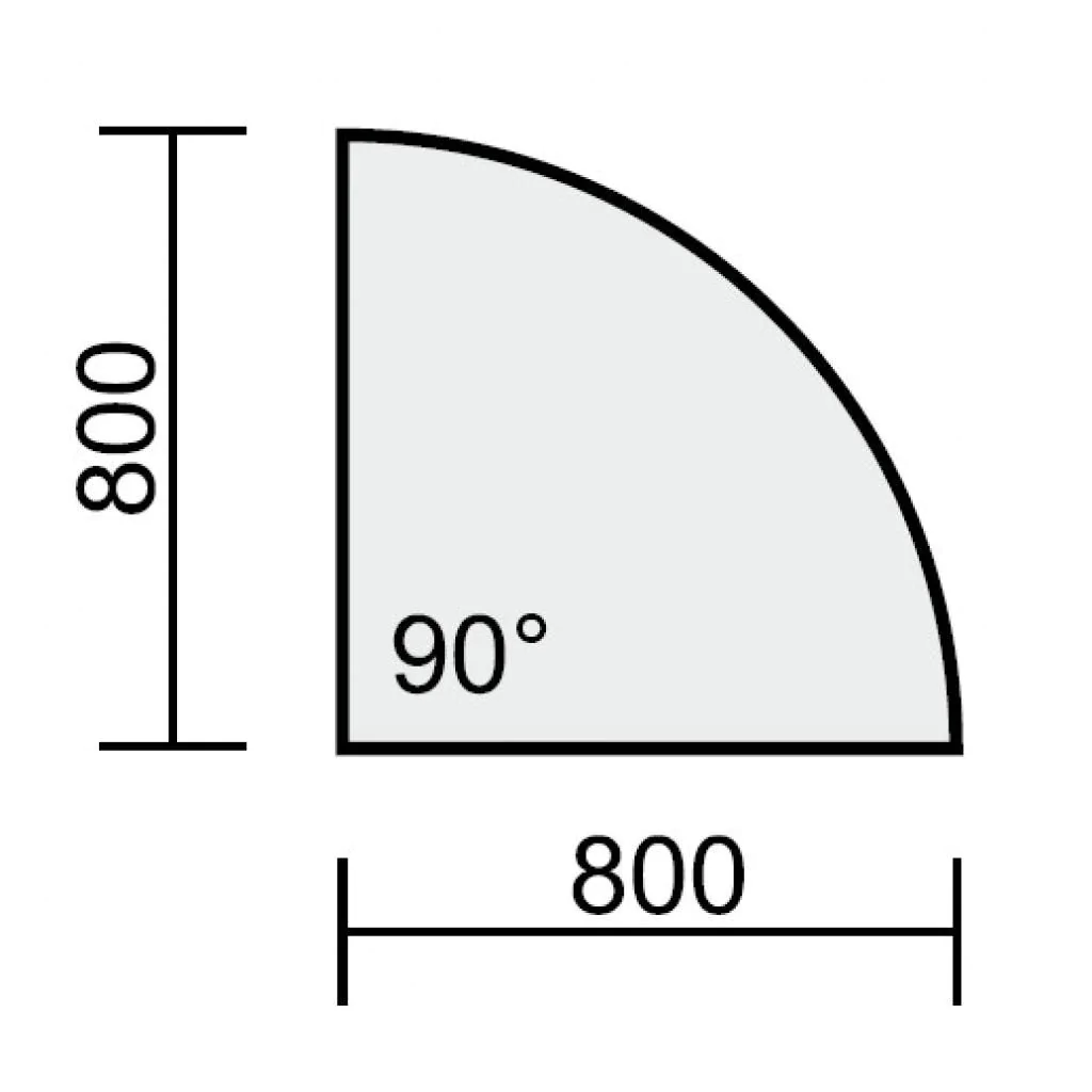 Verkettungsplatte C-Flex Viertelkreis 90° von Geramöbel - Produktbild 7 von 10