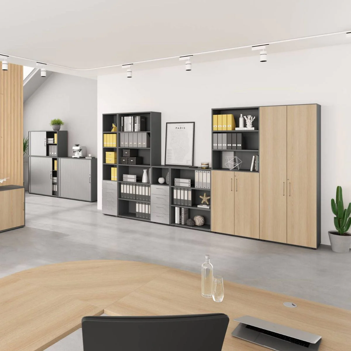 Kombischrank Advanced 9 K2 6 OH mit Schubladen von Hammerbacher - Produktbild 2 von 14