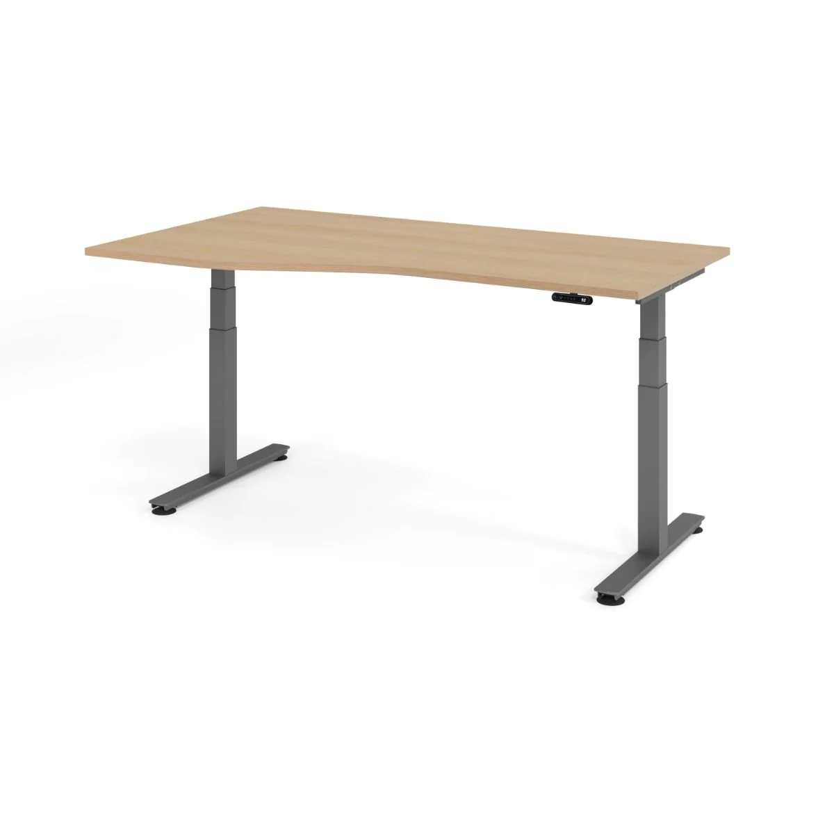 XDSM Freiform Schreibtisch, 180 cm, elektrisch höhenverstellbar, 2 Motoren von Hammerbacher - Produktbild 5 von 13