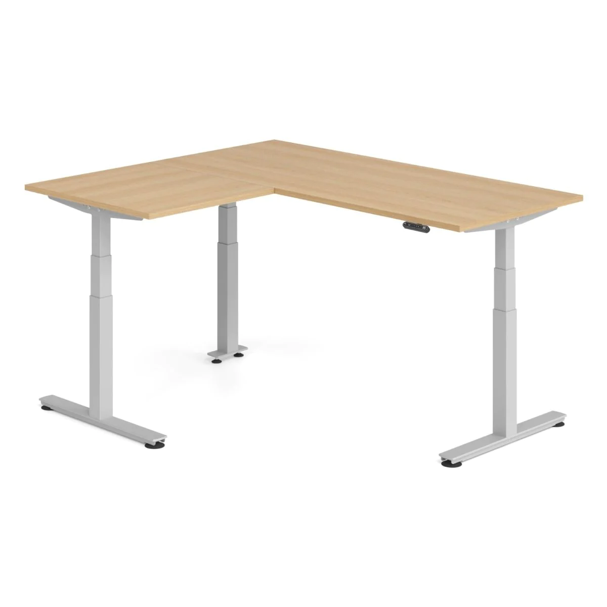XDSMW Eckform Schreibtisch, 160-180 cm, elektrisch höhenverstellbar, 3 Motoren von Hammerbacher - Produktbild 1 von 8