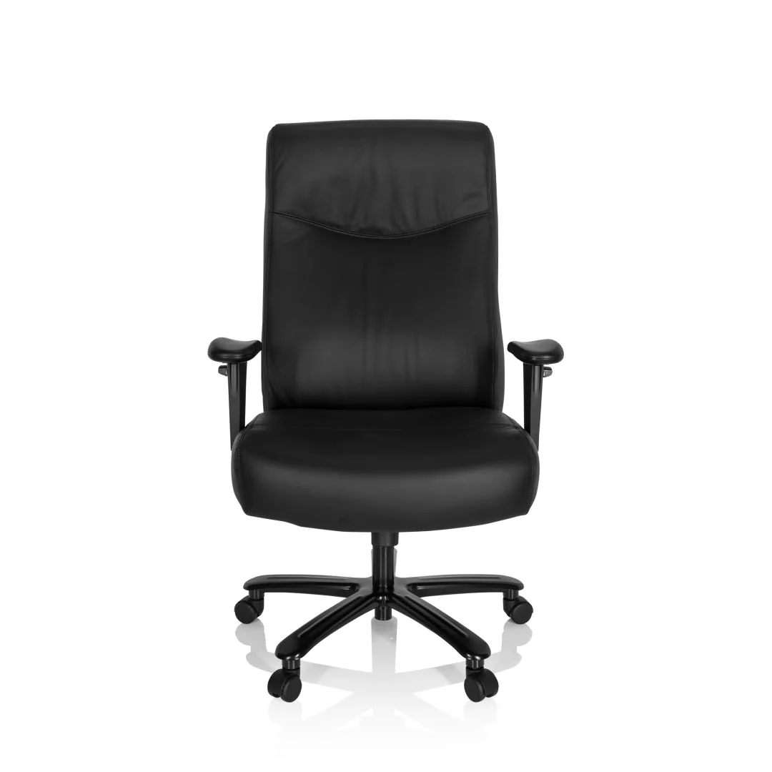 Chefsessel XXL EVEREST II Leder schwarz - HJH-738123
