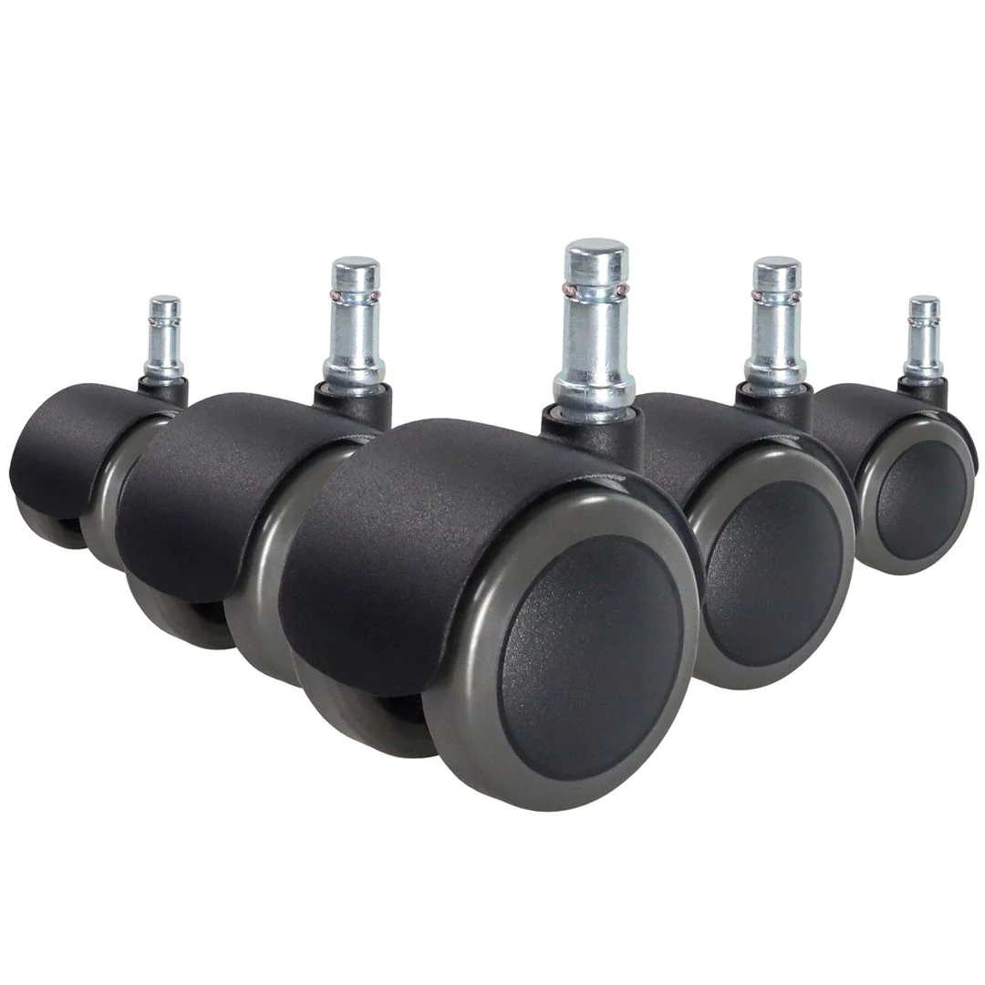 5x Hartbodenrollen ROLO FIX sitzgebremst 11mm 50mm Zinkdruckguss (5er Pack) - HJH-619022