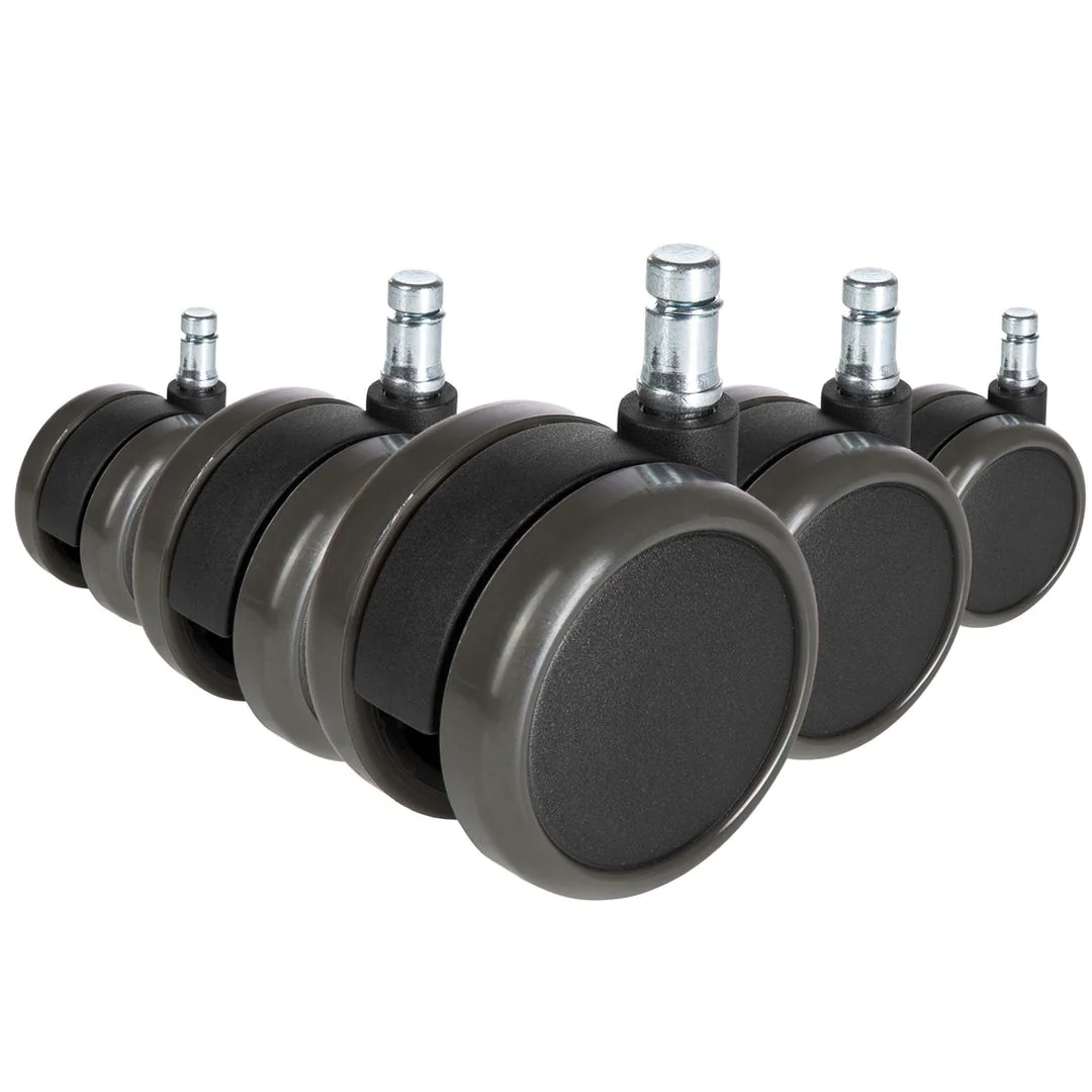 5x ungebremste Rollen ROLO FREE für Hartböden 11mm 65mm (5er Pack) - HJH-619027