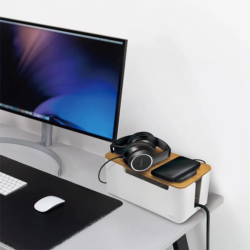 Kabelbox mit Bambus-Deckel von LogiLink - Produktbild 5 von 9