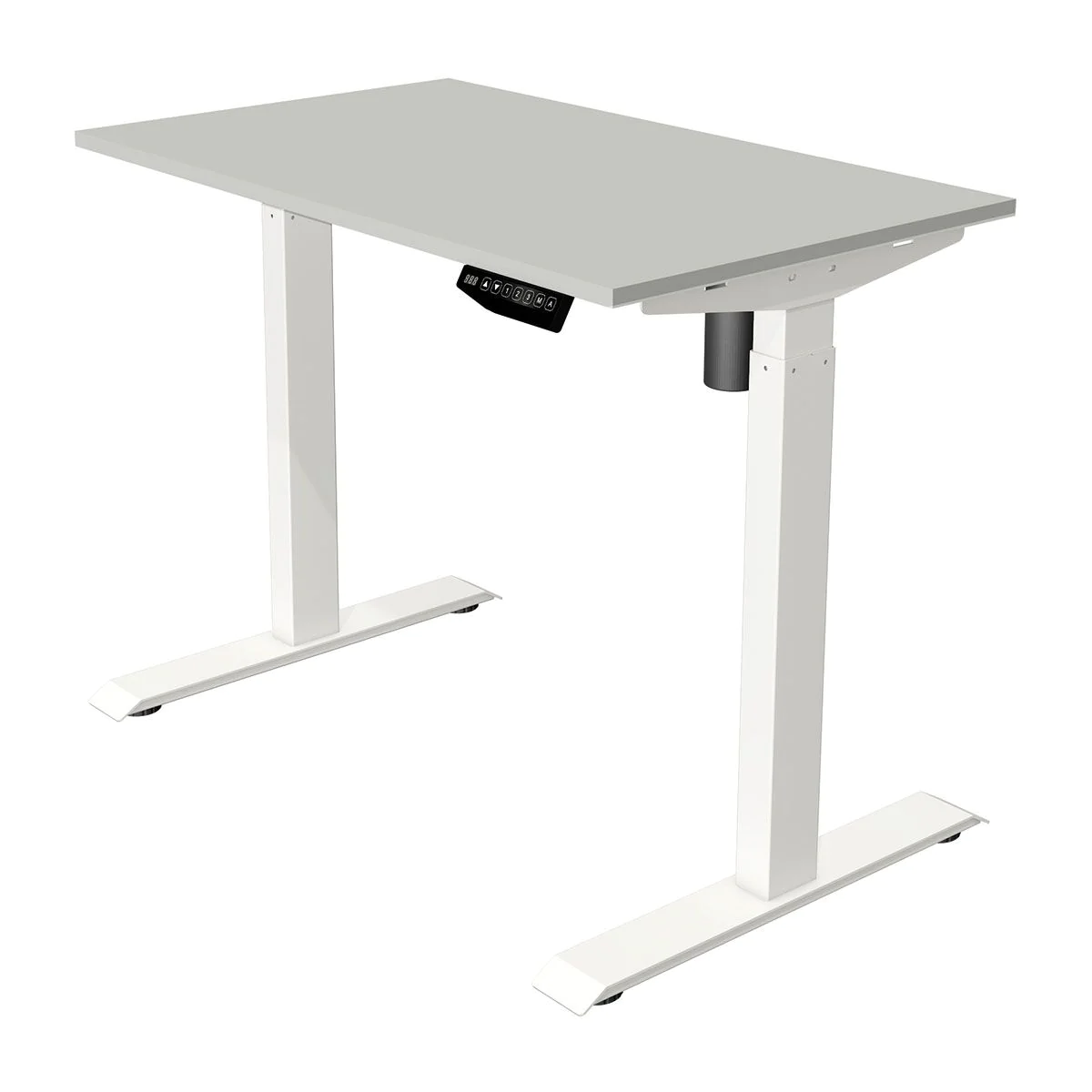 Höhenverstellbarer Schreibtisch Move 1 100 x 60 cm - Lichtgrau/Weiß - KMA-10388611