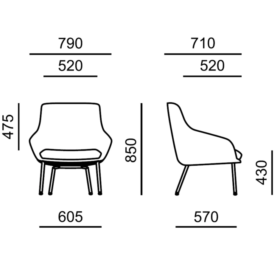 Lounge Sessel Kloe 5305 4F von RIM - Produktbild 3 von 4