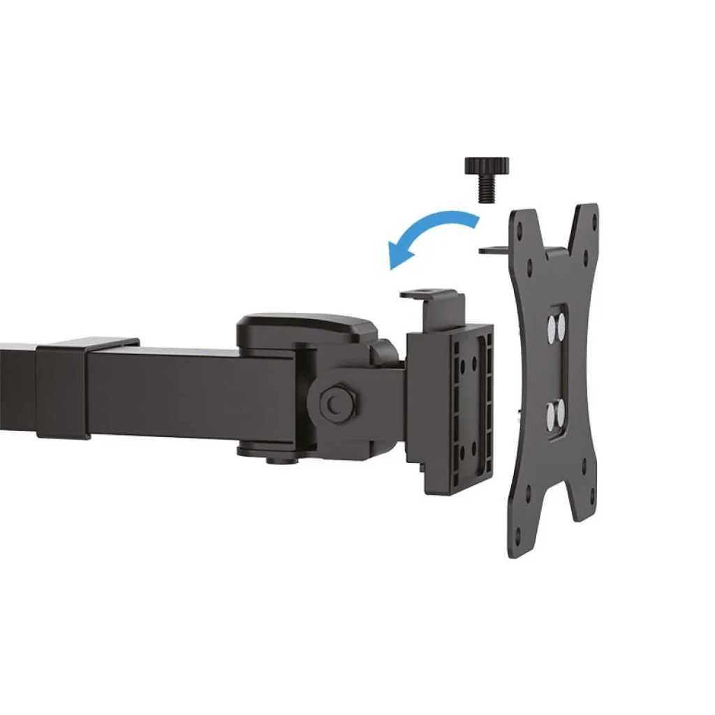 Monitorhalterung 2-fach 17-32" Armlänge verstellbar von LogiLink - Produktbild 6 von 9
