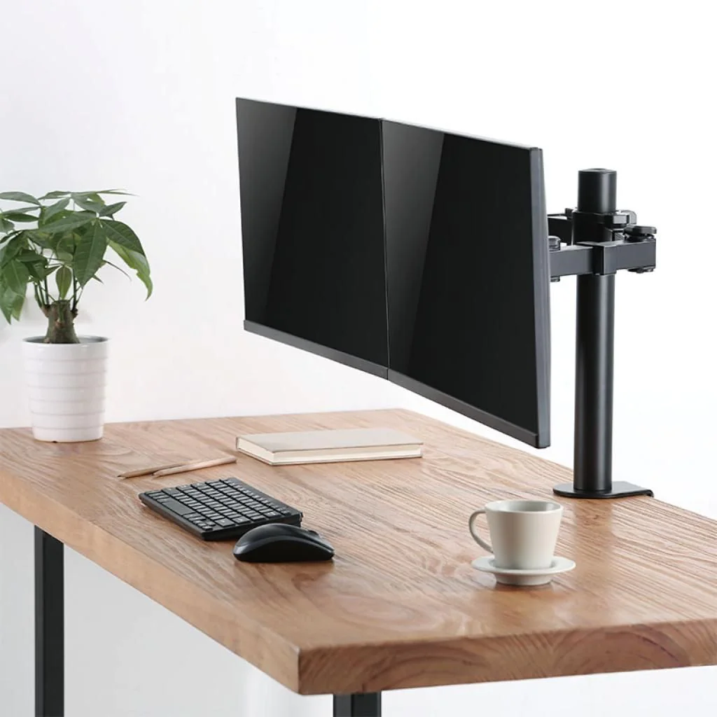Monitorhalterung 2-fach 17-32" Armlänge verstellbar von LogiLink - Produktbild 7 von 9