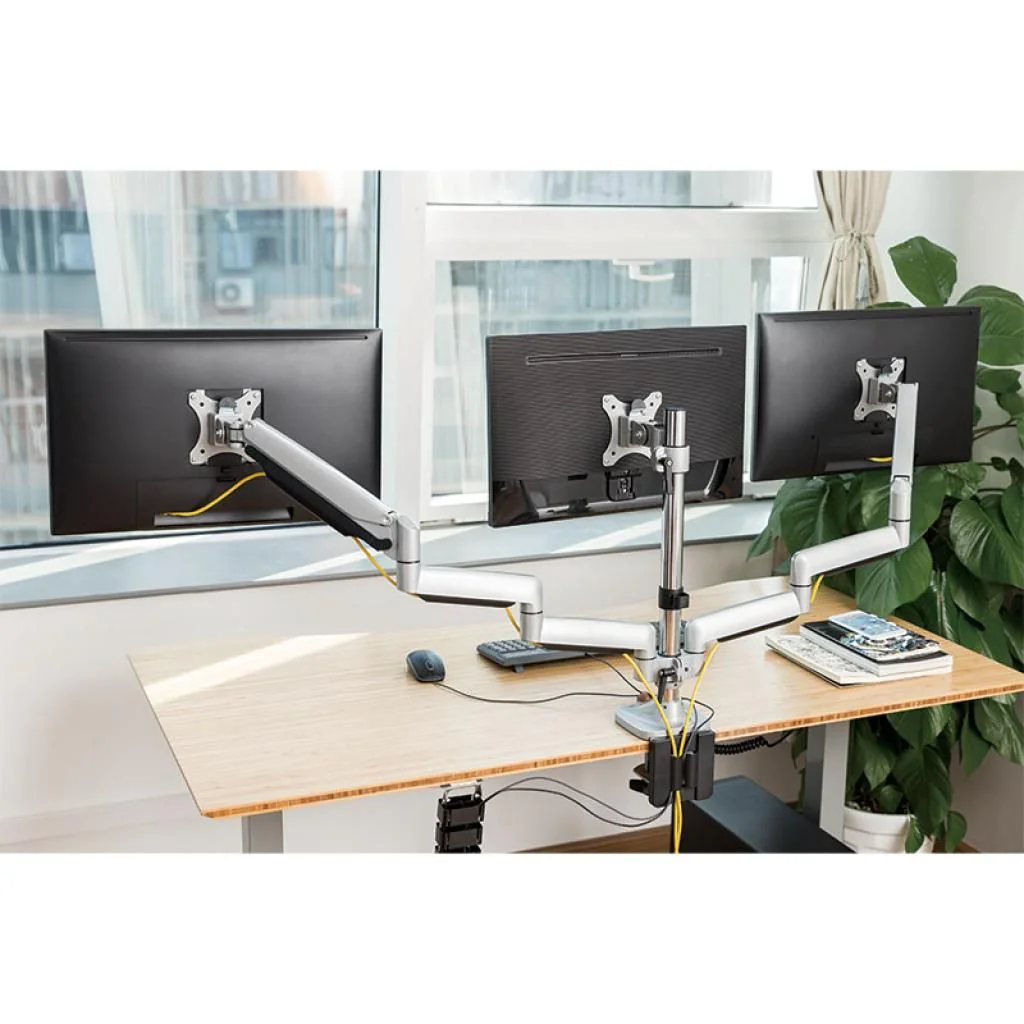 Monitorhalterung 3-fach 13-32" 2x Gasdruckfeder von LogiLink - Produktbild 5 von 9