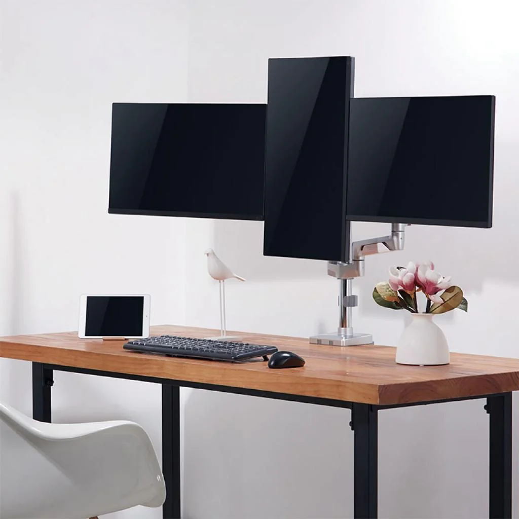 Monitorhalterung 3-fach 17-27" Curved Screens von LogiLink - Produktbild 7 von 9