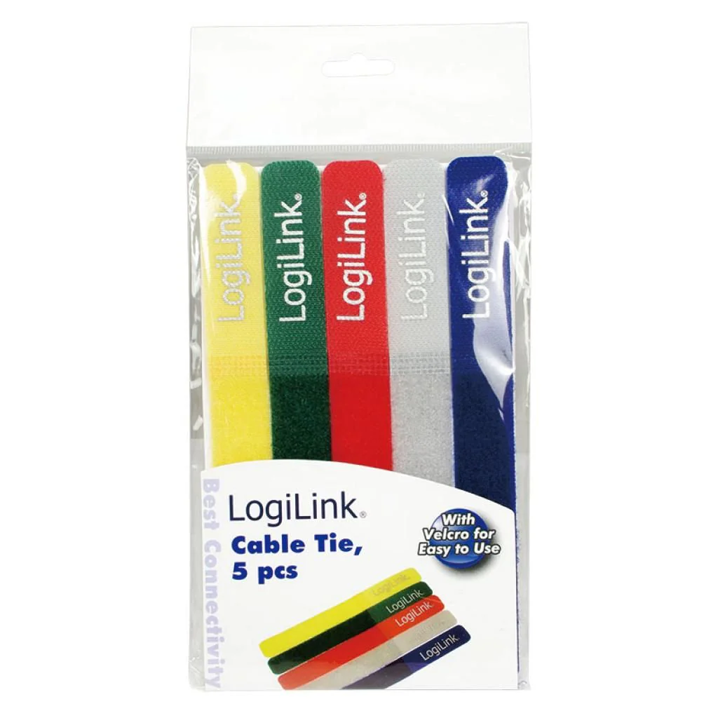 Kabelbinder mit Klettverschluss 5 Stk. - Bunt von LogiLink - Produktbild 3 von 4