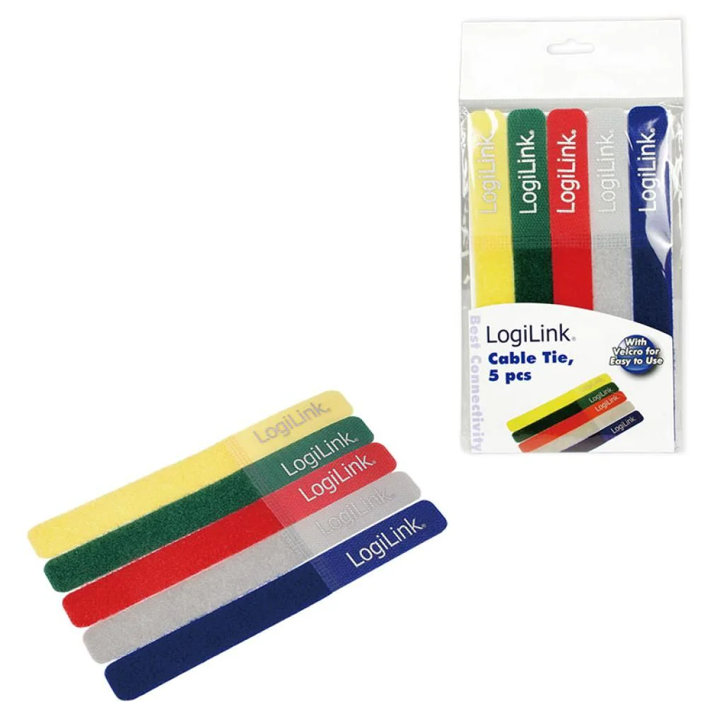 Kabelbinder mit Klettverschluss 5 Stk. - Bunt von LogiLink - Produktbild 4 von 4