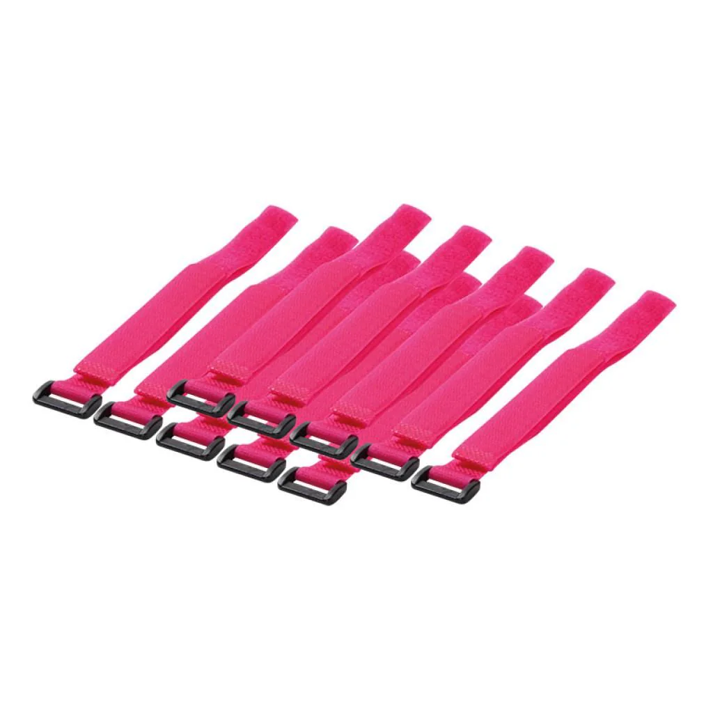 Kabelbinder mit Klettverschluss 10 Stk. - Pink von LogiLink - Produktbild 2 von 4