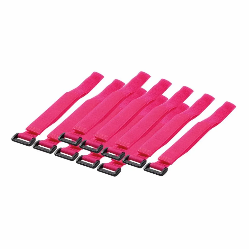 Kabelbinder mit Klettverschluss 10 Stk. - Pink - TDI-KAB0016