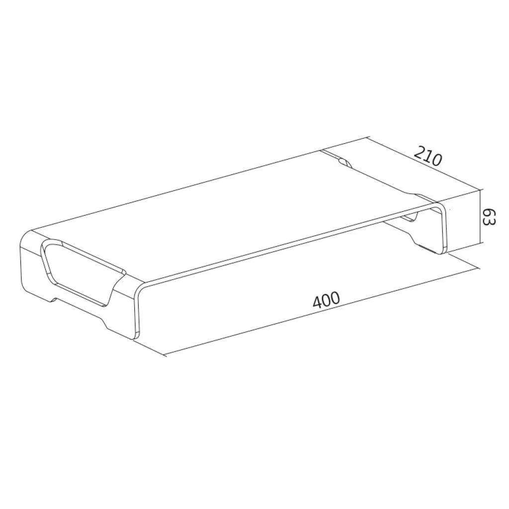 Monitorerhöhung aus Aluminium 400 mm lang von LogiLink - Produktbild 7 von 7