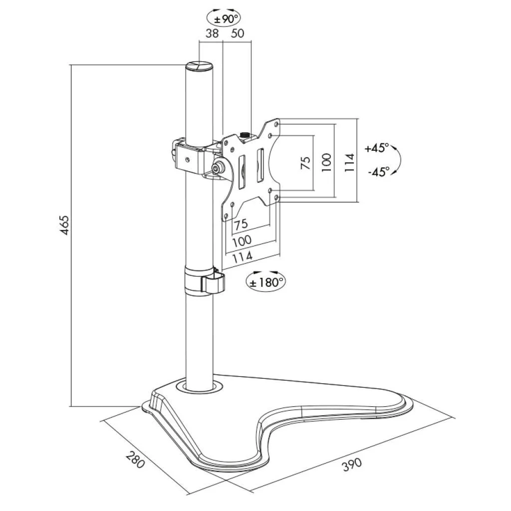 Monitorständer 13-32" Armlänge 88 mm von LogiLink - Produktbild 3 von 5