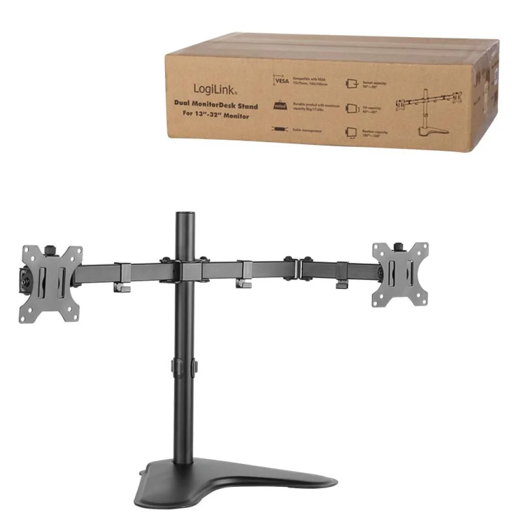 Monitorständer 2-fach 13-32" Armlänge je 399 mm von LogiLink - Produktbild 5 von 5