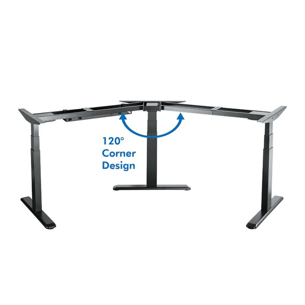 Elektr. verstellbares Tischgestell 3 Motoren 120° Eckdesign von LogiLink - Produktbild 3 von 9