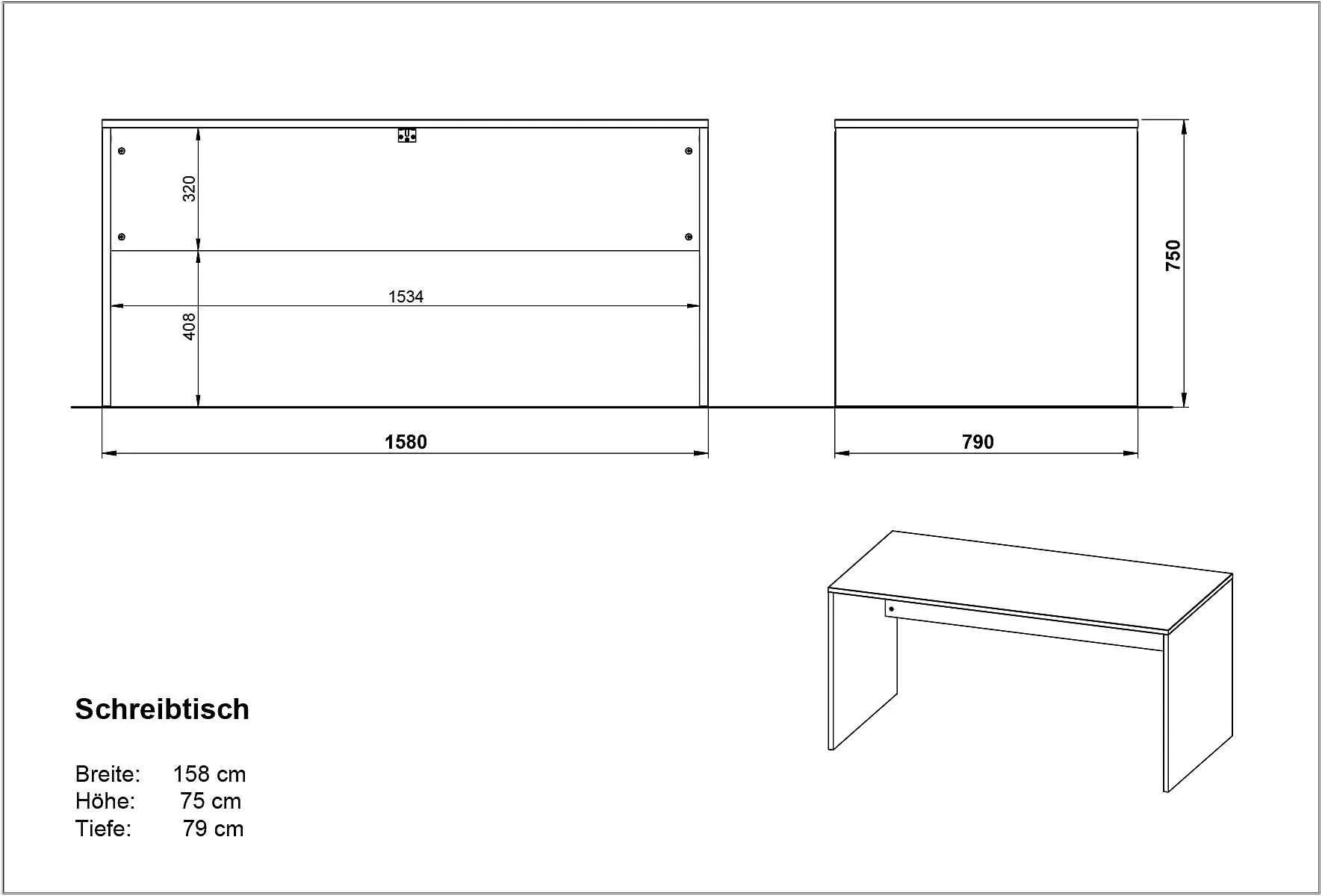 Büro-Set Lissabon 3 - Graphit/Navarra-Eiche von BME home - Produktbild 3 von 5