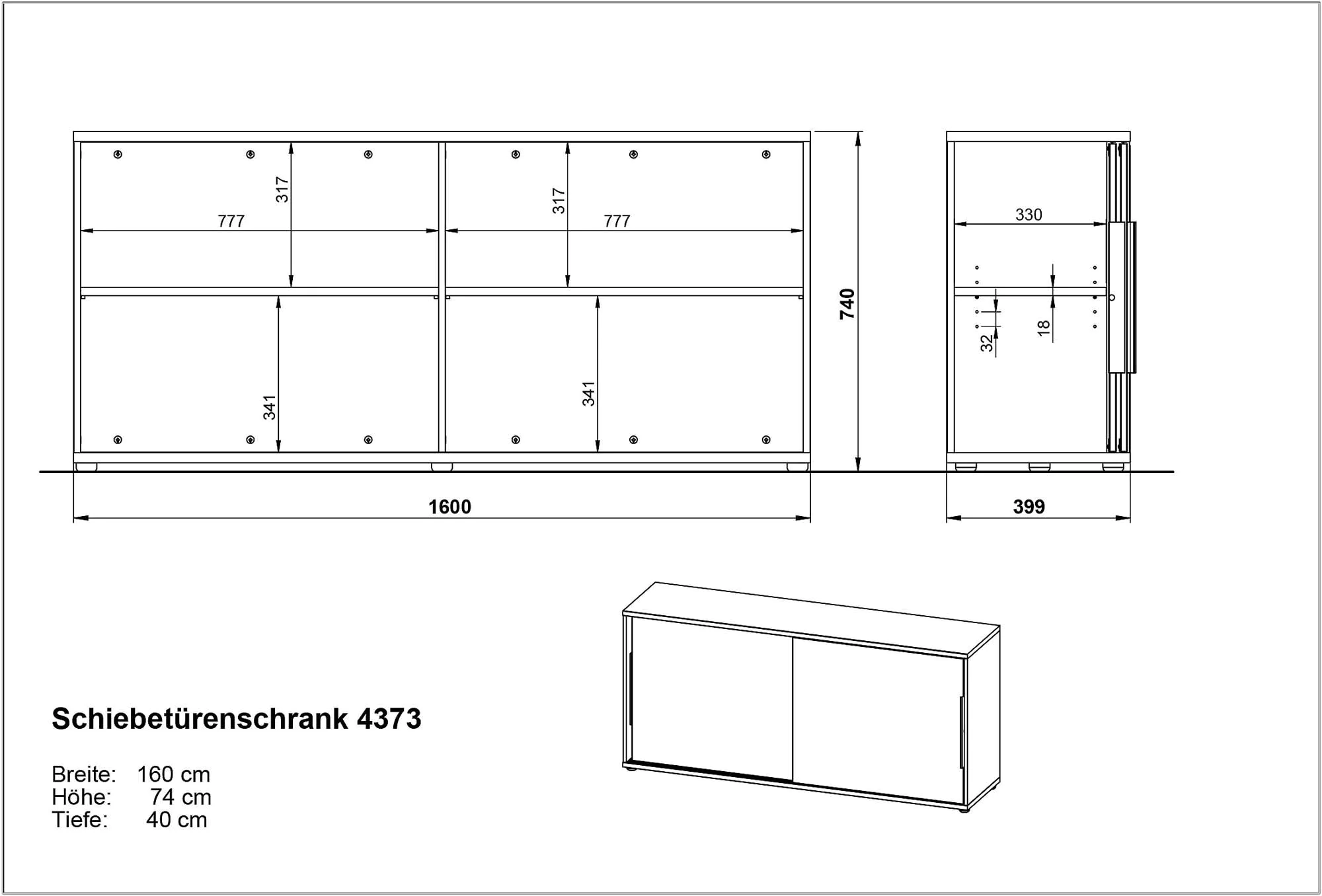 Schiebetürenschrank Mailand 4373 von BME home - Produktbild 6 von 6
