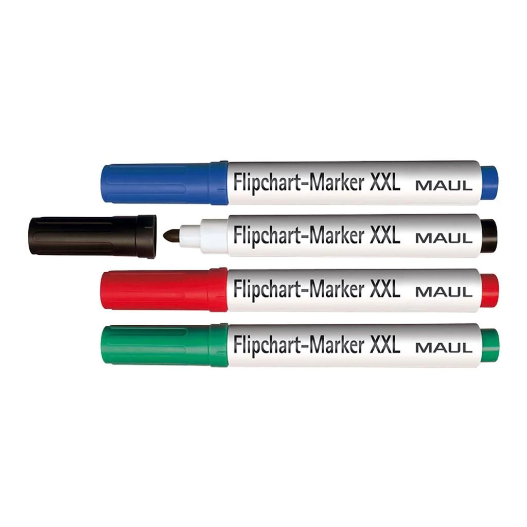 Flipchart-Marker-Set XXL Rundspitze 4-tlg. von Maul - Produktbild 1 von 2