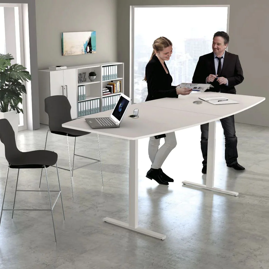 Höhenverstellbarer Konferenztisch Move 3 von Kerkmann - Produktbild 3 von 3