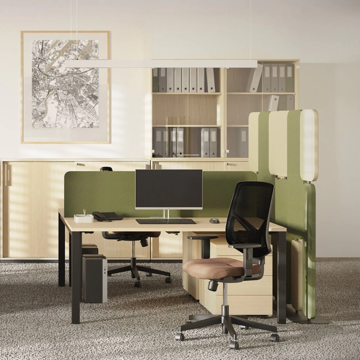 Teamarbeitsplatz SQart 6U O-LEG mit Sichtschutz von Nowy Styl - Produktbild 2 von 4