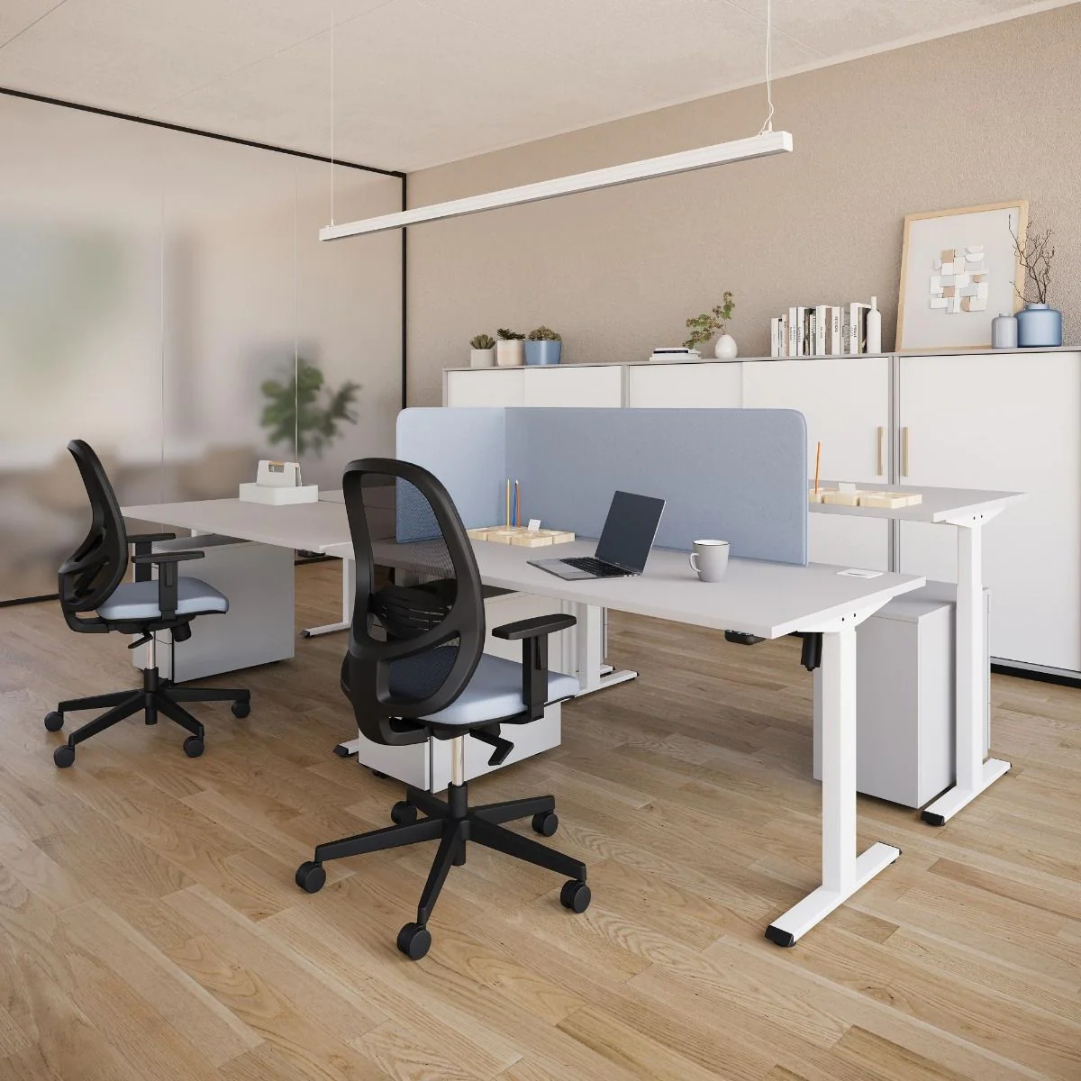 Höhenverstellbarer Schreibtisch eComo von Nowy Styl - Produktbild 3 von 8