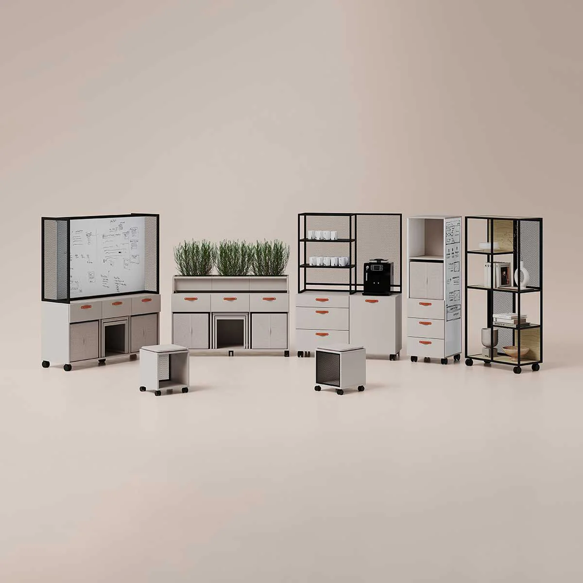 Schrank Offa Mbox mit Whiteboard & Pinnwand von Nowy Styl - Produktbild 2 von 9