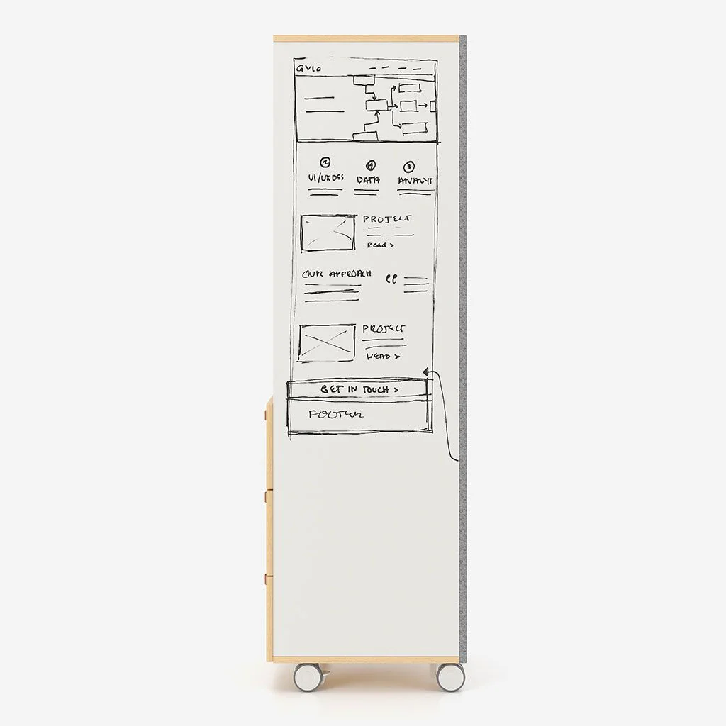 Schrank Offa Mbox mit Whiteboard & Pinnwand von Nowy Styl - Produktbild 6 von 9