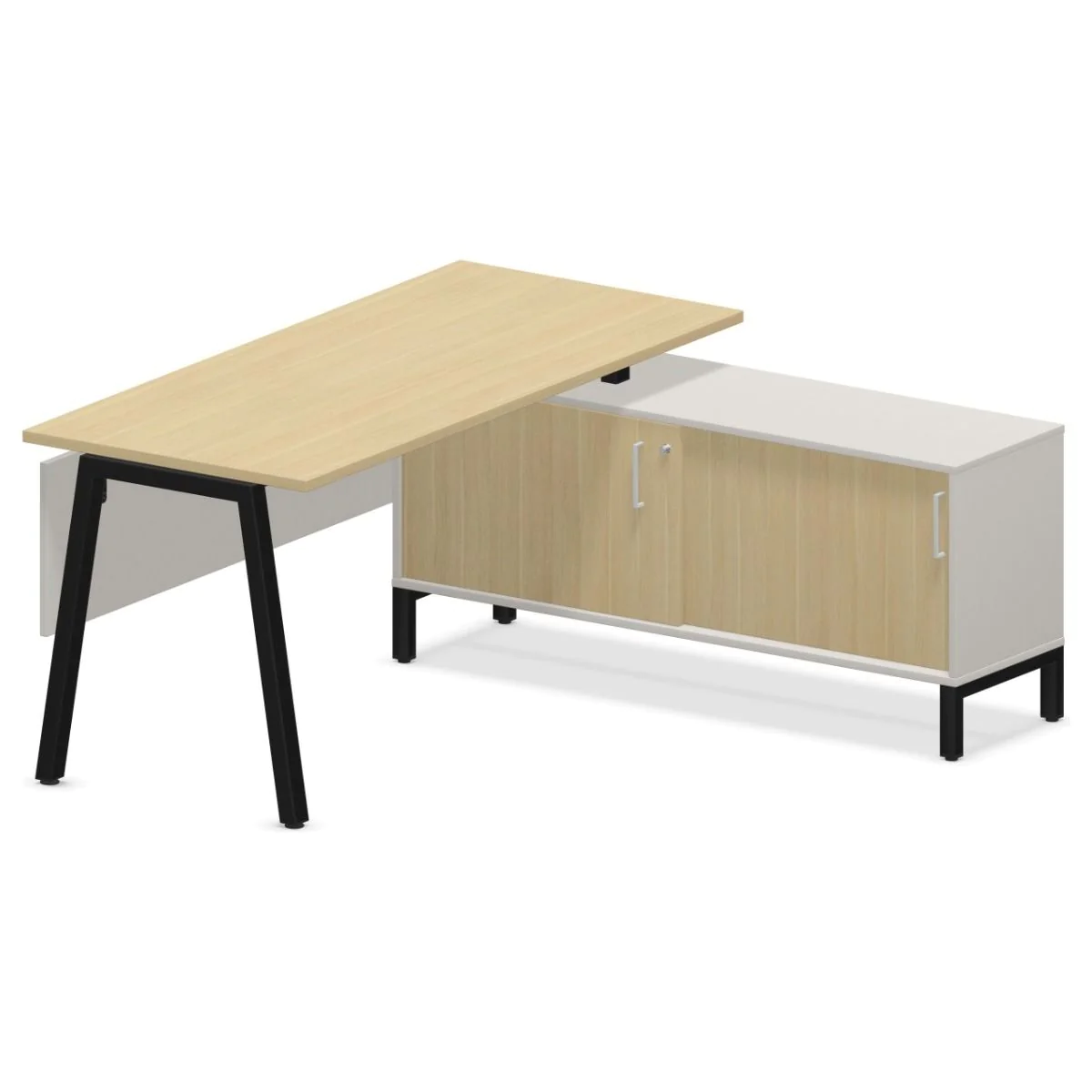 Ausatzschreibtisch CS5040 A-LEG mit Beinraumblende - NST-CS5040-DESK-A-LEG-SBD-PN