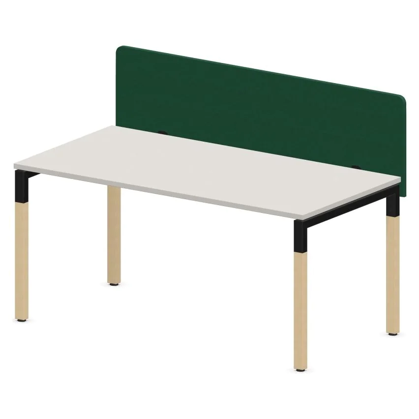 Schreibtisch CS5040 I-LEG LWM mit Sichtschutz - NST-CS5040-DESK-I-LEG-LWM-PN