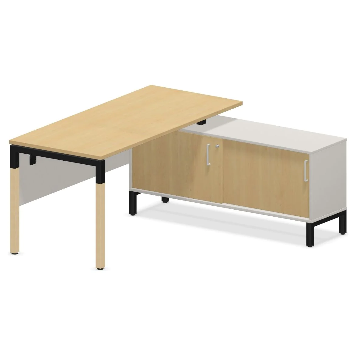 Ausatzschreibtisch CS5040 I-LEG LWM mit Beinraumblende von Nowy Styl - Produktbild 1 von 5